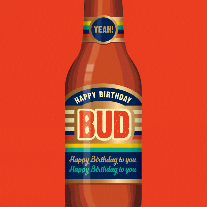 Birthday Card For Him - Birthday Bud Beer