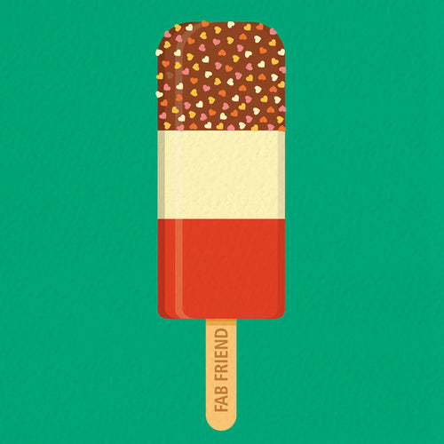 Friendship Card - Fab Friend Ice-Lolly