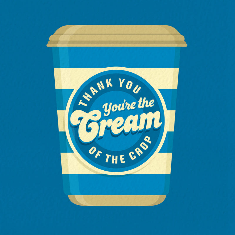 Thank You Card - Cream Of The Crop