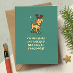 Funny Cartoon Terrier Christmas Card