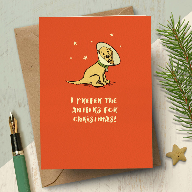 Fun Cartoon Labrador Christmas Card