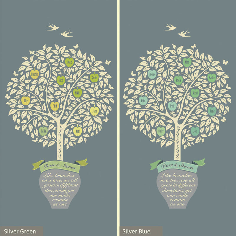 Silver Wedding Family Tree – A Silver Anniversary Gift