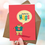 Funny Bear Friendship Card - Bear Hugs
