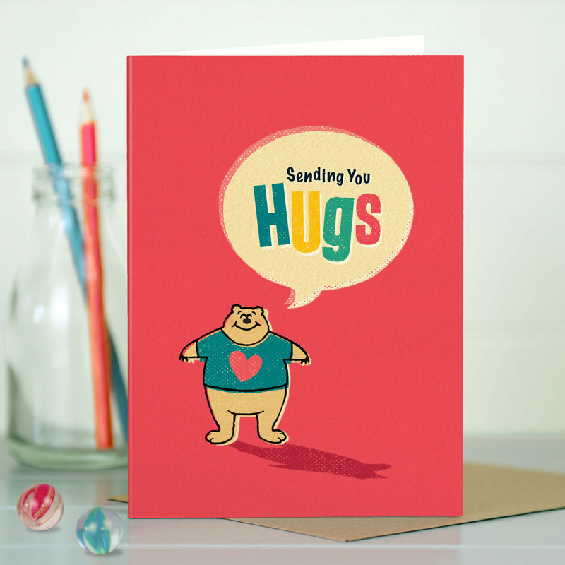 Funny Bear Friendship Card - Bear Hugs