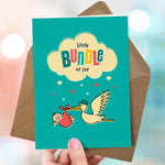 New Baby Boy Card - Little Bundle Of Joy