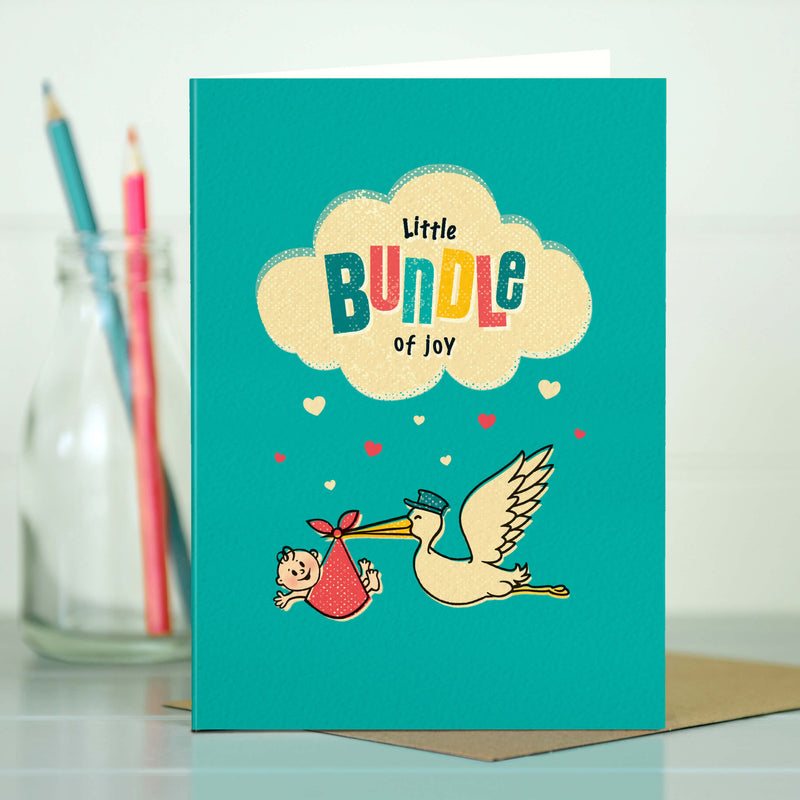 New Baby Boy Card - Little Bundle Of Joy