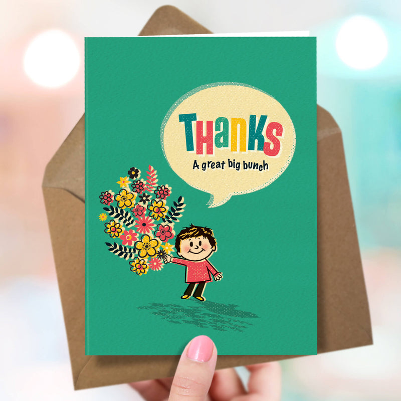 Cute Thank You Card - Thanks A Bunch