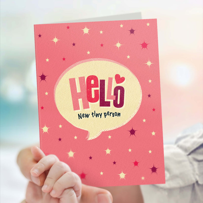 New Baby Girl Card - New Tiny Person