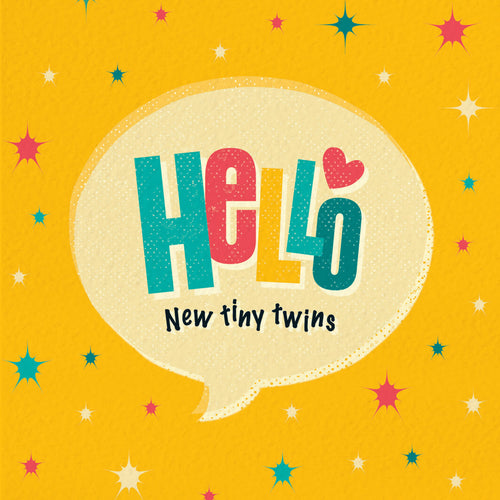 Baby Twins Card - New Tiny Twins