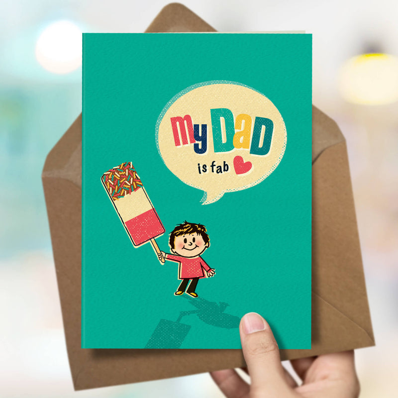 Funny Card For Dad - My Dad Is Fab