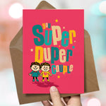 Super Duper Boys - Same Sex Wedding Card