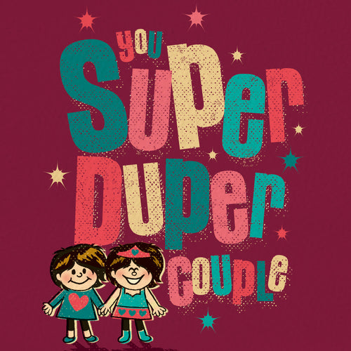 Super Duper Girls - Same Sex Wedding Card