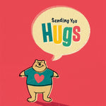 Funny Bear Friendship Card - Bear Hugs