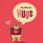 Funny Bear Love Card - Bear Hugs