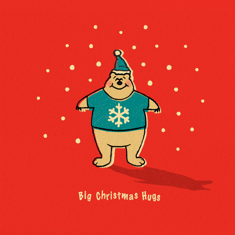 Cute Christmas Card - Big Christmas Hugs