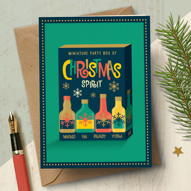 Miniature Bottles Christmas Card