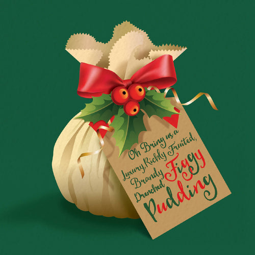 Christmas Pudding Christmas Card