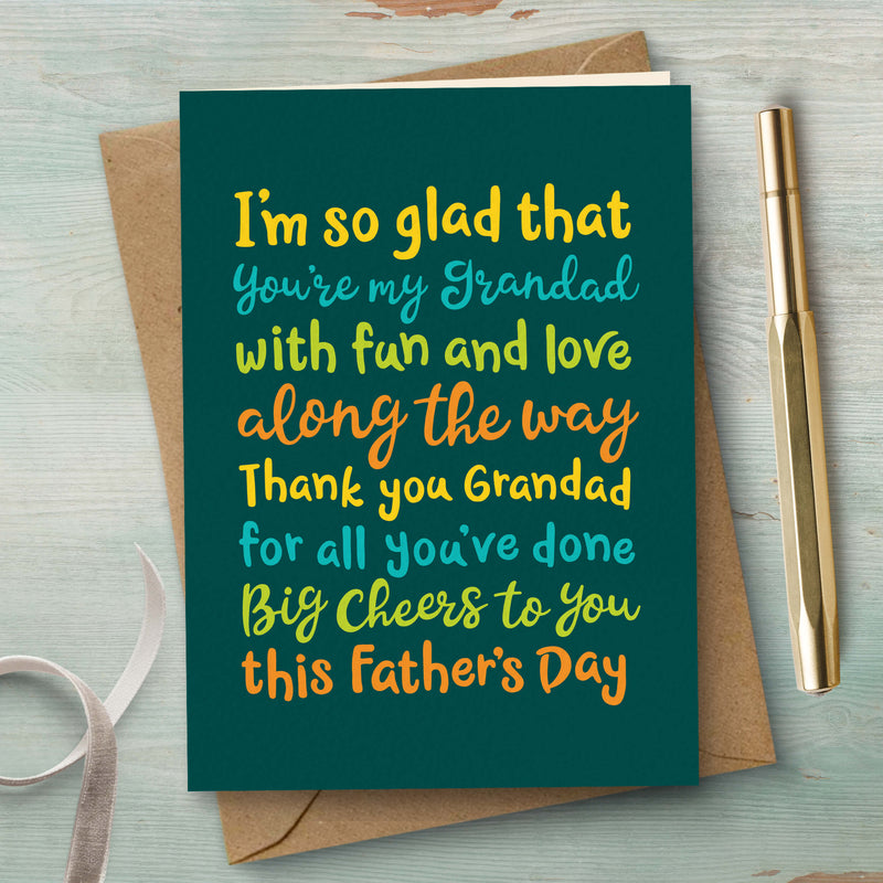 Father's Day Card - Big Cheers For Grandad