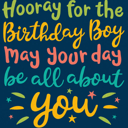 Hooray For The Birthday Boy Card