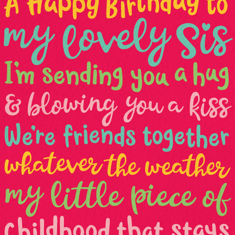 Sister Birthday Card - My Lovely Sis