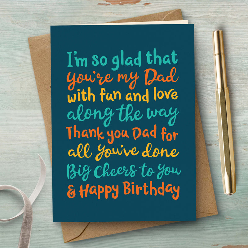 Dad Birthday Card - Big Cheers For Dad