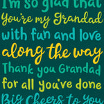 Grandad Birthday Card - Big Cheers For Grandad