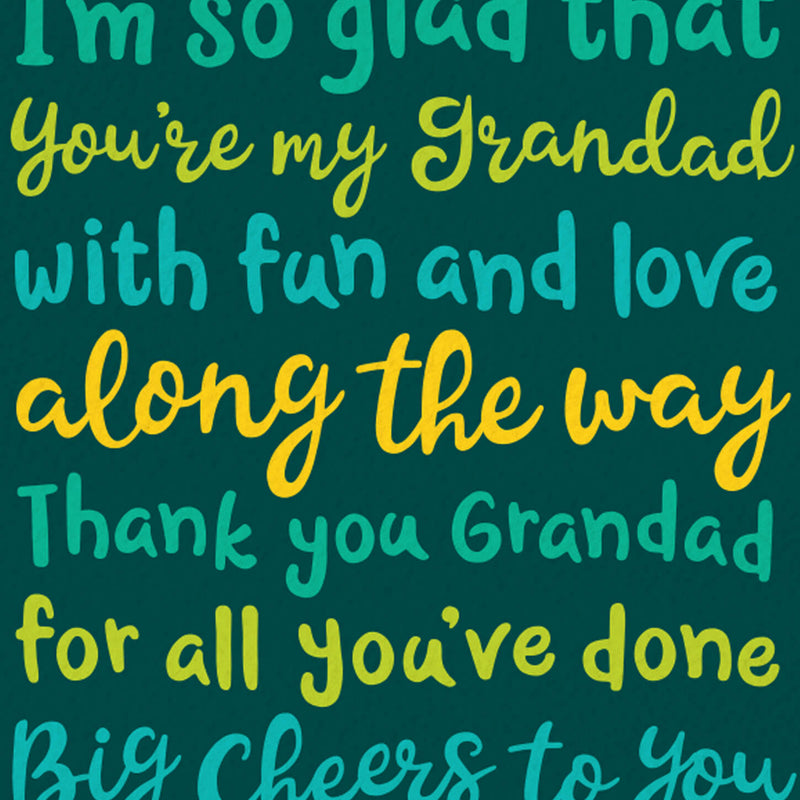 Grandad Birthday Card - Big Cheers For Grandad