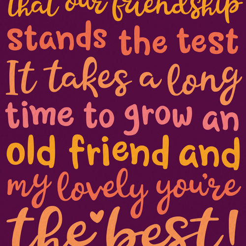 Best Friend Friendship Card - You're The Best!