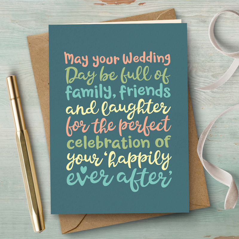 Celebration Wedding Card - Happily Ever After