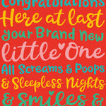 Funny New Baby Card - Brand New Little One