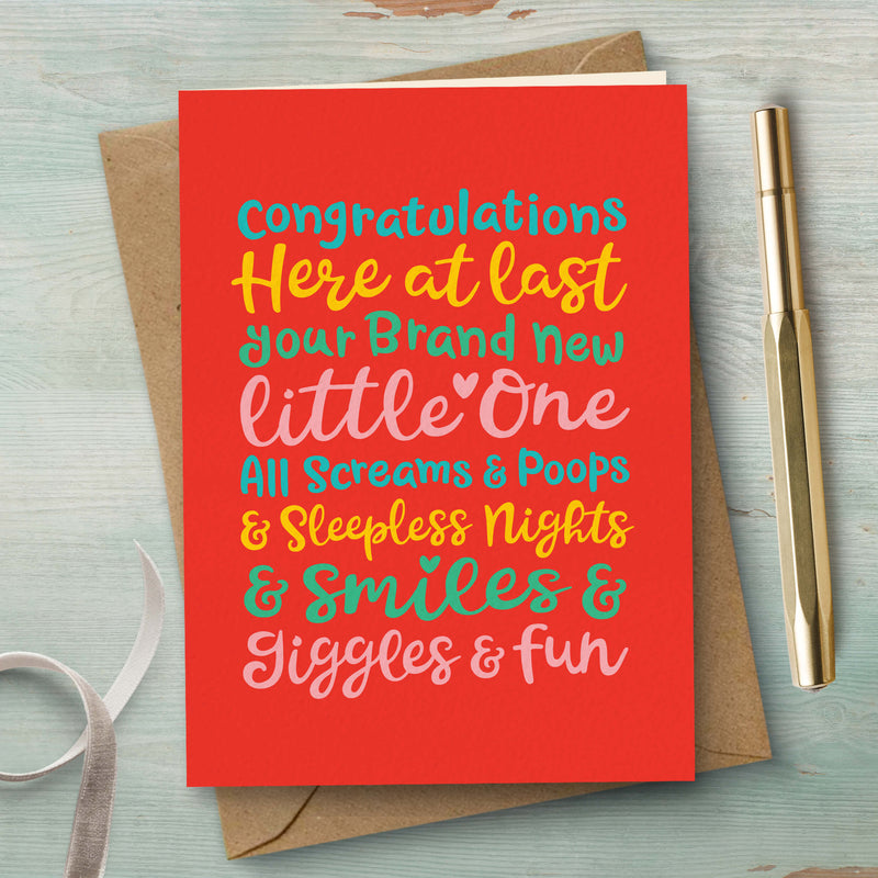 Funny New Baby Card - Brand New Little One