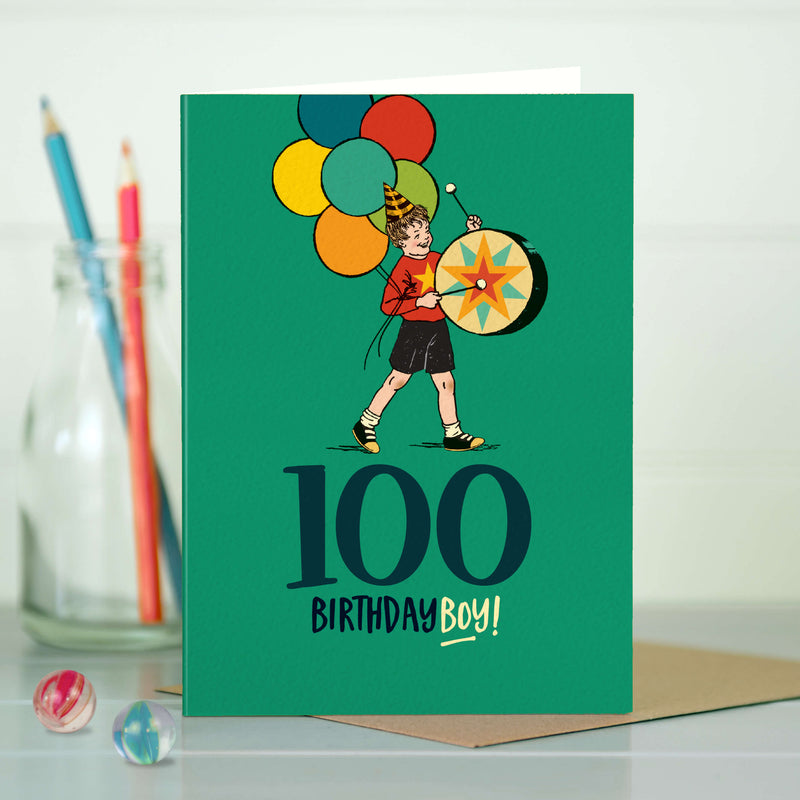 100th Milestone Birthday Boy Card