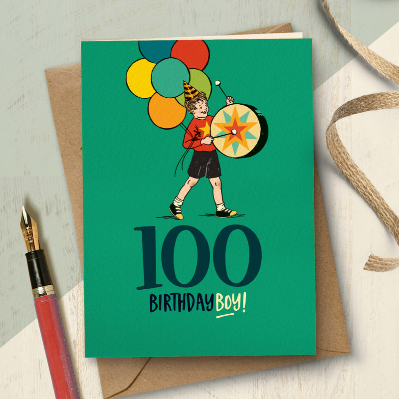 100th Milestone Birthday Boy Card