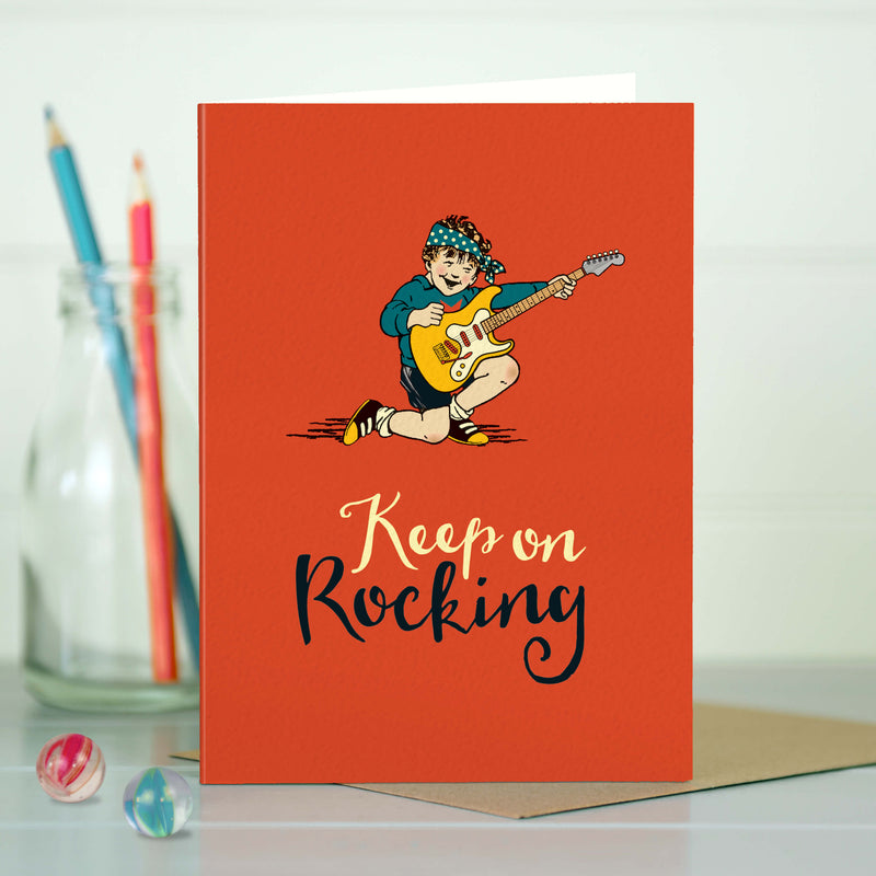 Rock Guitar Birthday Boy Card