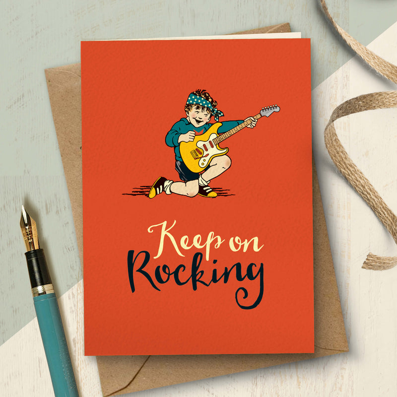 Rock Guitar Birthday Boy Card