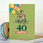 40th Milestone Birthday Girl Card