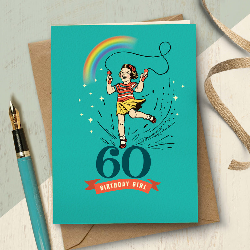 60th Milestone Birthday Girl Card