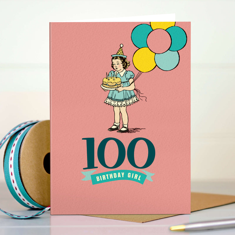 100th Milestone Birthday Girl Card