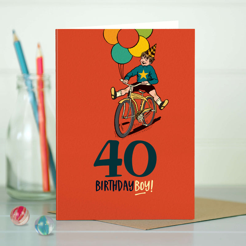 40th Milestone Birthday Boy Card