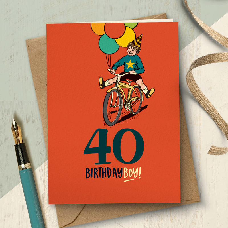 40th Milestone Birthday Boy Card