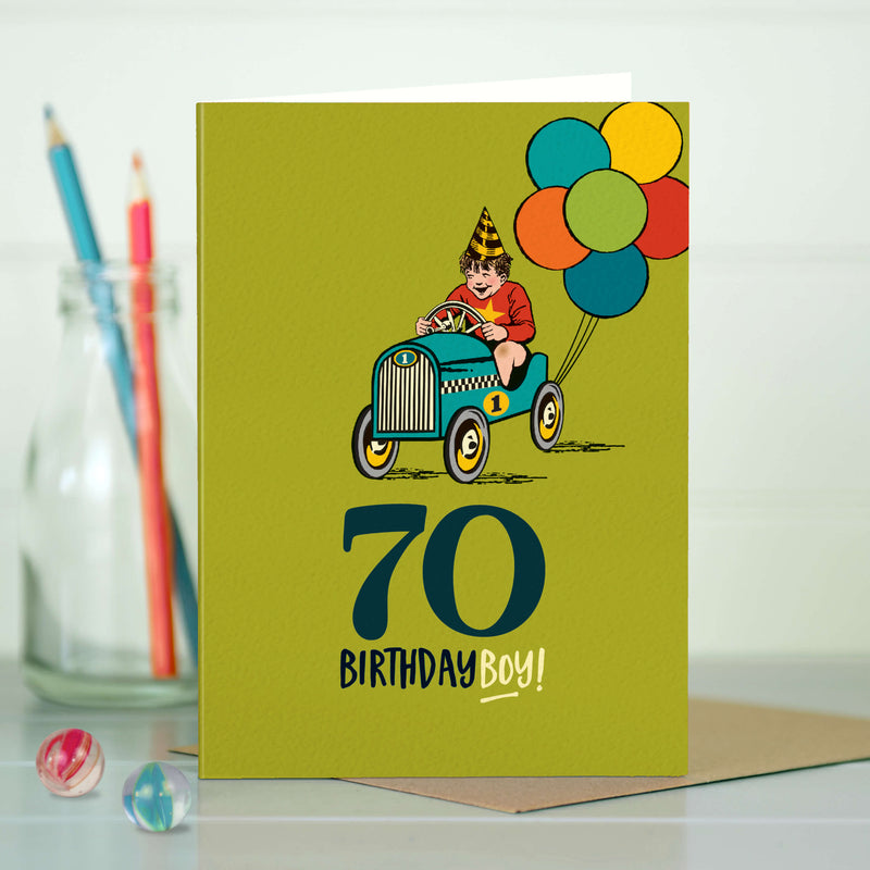 70th Milestone Birthday Boy Card