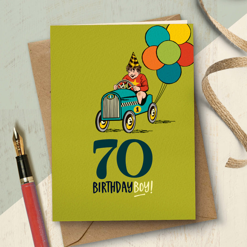 70th Milestone Birthday Boy Card