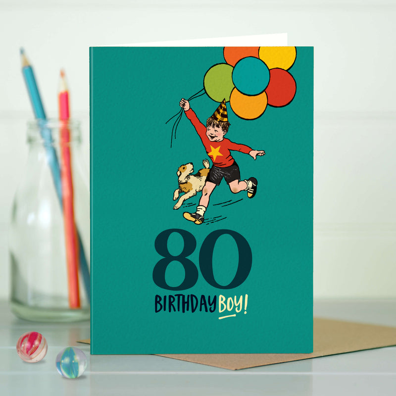 80th Milestone Birthday Boy Card