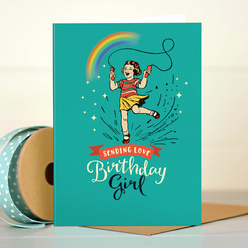 Sending love Birthday girl card